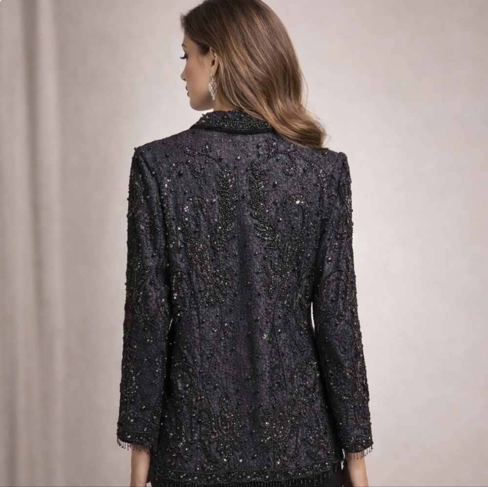 Theo Miles | Luxury Vintage Beaded Artisan Embroidery Jacket - Picture 2 of 12